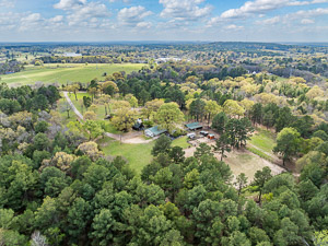 aerial drone photography of a texas home