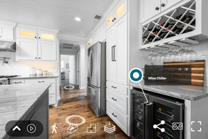 Virtual tour of a home interior