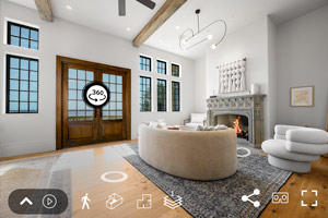 Virtual tour of a home interior